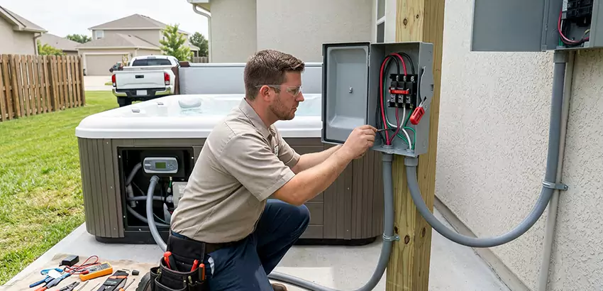 Outdoor Hot Tub Electrical Installation in Kennesaw